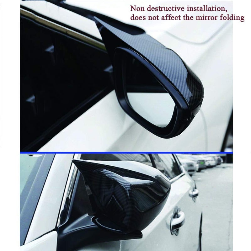XITER ABS Electroplated Finishes Style Cow Horn All Inclusive Rearview Mirror Cover Door Side Moulding Trim Generation For Honda Accord 10th 11th 2018-2025-with Turn Signal,Glossy Black - Image 4